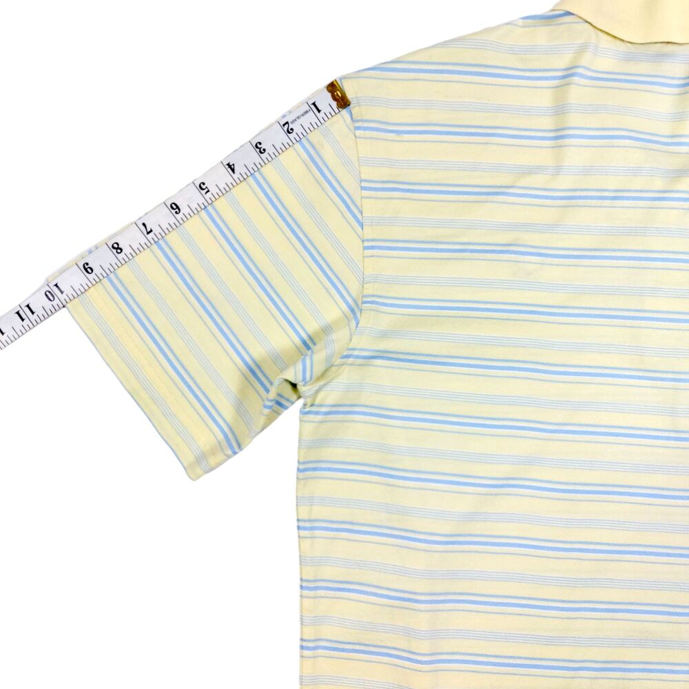 Masters Collection Golf Polo Mens L Striped Short Sleeve Performance Pima Cotton - Picture 6 of 12